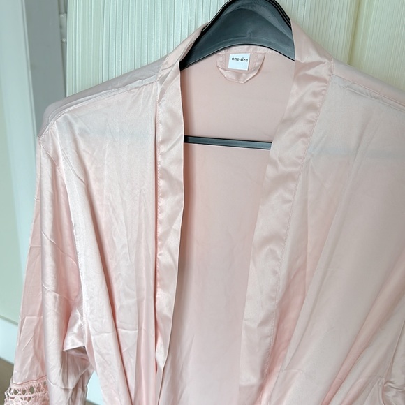 NEW! Satin Pink Robe - Picture 5 of 11